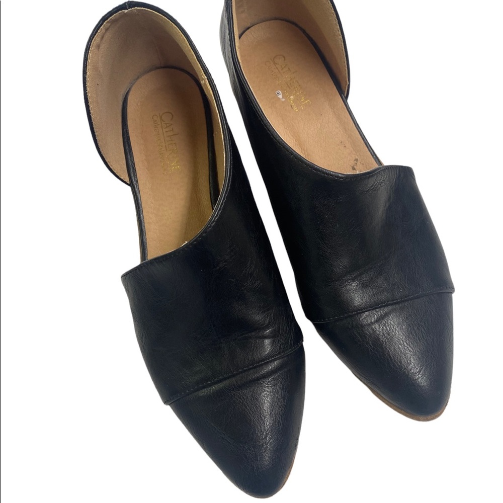 Catherine Maldrino Swan black leather mules 8